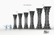 Load image into Gallery viewer, Ornate Necro Pillars - Printomancer3D Printomancer Miniatures Wargaming D&amp;D DnD