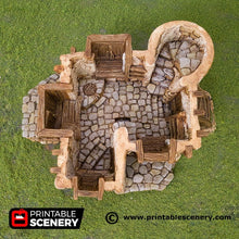 Load image into Gallery viewer, The Ruined Chieftain&#39;s Hall - Hagglethorn Hollow Printable Scenery 15mm 20mm 28mm 32mm 37mm D&amp;D DnD Ruined Chieftains Hall