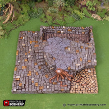 Load image into Gallery viewer, Town Square Tiles - Hagglethorn Hollow Printable Scenery 15mm 20mm 28mm 32mm 37mm Terrain D&amp;D DnD Plaza Cobblestone