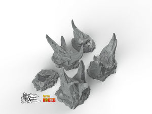 Stones From Hell - Print Your Monsters Fantastic Plants and Rocks Resin Terrain Wargaming D&D DnD