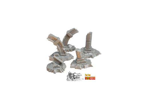 Stargate Ruins - Print Your Monsters Fantastic Plants and Rocks Resin Terrain Wargaming D&D DnD