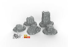 Load image into Gallery viewer, Tropical Ruins - Print Your Monsters Fantastic Plants and Rocks Resin Terrain Wargaming D&amp;D DnD