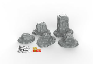 Tropical Ruins - Print Your Monsters Fantastic Plants and Rocks Resin Terrain Wargaming D&D DnD