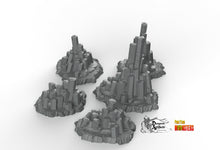 Load image into Gallery viewer, Witcher Crystal Stones - Print Your Monsters Fantastic Plants and Rocks Resin Terrain Wargaming D&amp;D DnD