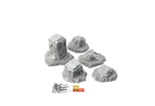 Tropical Ruins - Print Your Monsters Fantastic Plants and Rocks Resin Terrain Wargaming D&D DnD