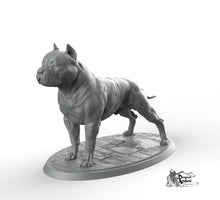 Load image into Gallery viewer, American Pit Bull - Printomancer3D Printomancer Miniatures Wargaming D&amp;D DnD Dogs Dog Pitbull