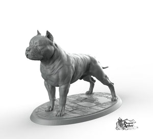 American Pit Bull - Printomancer3D Printomancer Miniatures Wargaming D&D DnD Dogs Dog Pitbull