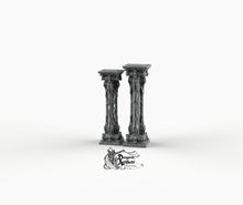 Load image into Gallery viewer, Ornate Necro Pillars - Printomancer3D Printomancer Miniatures Wargaming D&amp;D DnD