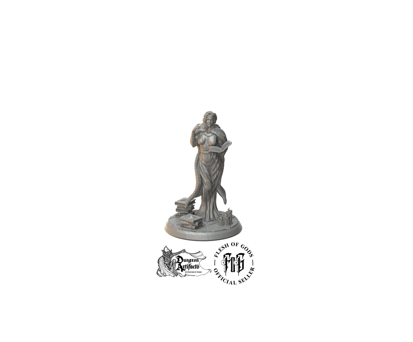 Female Sorcerer - Flesh of Gods Miniatures Wargaming D&D DnD A Cult of Mortality
