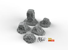 Load image into Gallery viewer, Tropical Ruins - Print Your Monsters Fantastic Plants and Rocks Resin Terrain Wargaming D&amp;D DnD