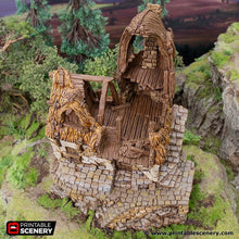 Load image into Gallery viewer, Ruined Fisherman&#39;s Hut - Hagglethorn Hollow Fishermans Hut Fishermens Hut Printable Scenery 15mm 20mm 28mm 32mm 37mm Terrain D&amp;D DnD