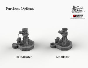 Gargoyle Fountain - Hagglethorn Hollow Printable Scenery Terrain D&D DnD Hagglethorn Fountain Wishing Well Font The Fountain