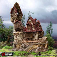 Load image into Gallery viewer, Ruined Guildhall - Hagglethorn Hollow Printable Scenery 15mm 20mm 28mm 32mm 37mm Terrain D&amp;D DnD Mansion