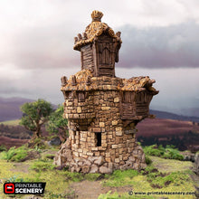Load image into Gallery viewer, Ruined Barracks - Hagglethorn Hollow Printable Scenery 15mm 20mm 28mm 32mm 37mm Wargaming Terrain D&amp;D DnD