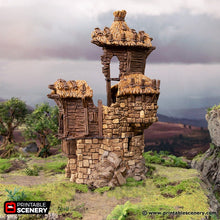 Load image into Gallery viewer, Ruined Barracks - Hagglethorn Hollow Printable Scenery 15mm 20mm 28mm 32mm 37mm Wargaming Terrain D&amp;D DnD
