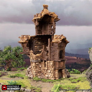 Ruined Barracks - Hagglethorn Hollow Printable Scenery 15mm 20mm 28mm 32mm 37mm Wargaming Terrain D&D DnD