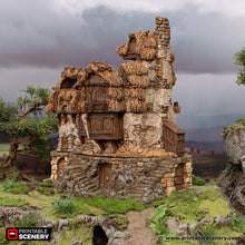 Load image into Gallery viewer, Ruined Longhouse - Hagglethorn Hollow Printable Scenery 15mm 20mm 28mm 32mm 37mm Terrain D&amp;D DnD Long House