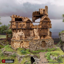 Load image into Gallery viewer, Ruined Longhouse - Hagglethorn Hollow Printable Scenery 15mm 20mm 28mm 32mm 37mm Terrain D&amp;D DnD Long House