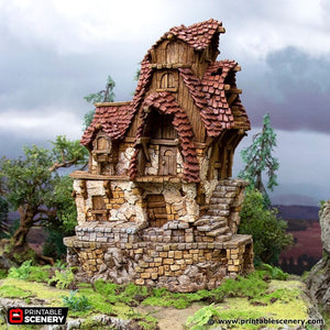 The Hunters Lodge - Hagglethorn Hollow Printable Scenery 15mm 20mm 28mm 32mm 37mm Wargaming Terrain D&D DnD Hunter's Lodge