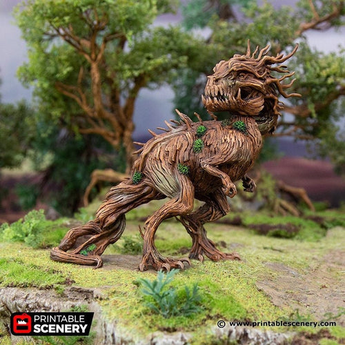 Tree-Rex - Hagglethorn Hollow Printable Scenery Wargaming D&D DnD Tyrannosaurus T-Rex Tree Rex