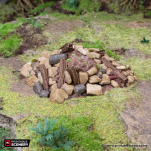 Load image into Gallery viewer, Collapsed Tunnel Debris - Hagglethorn Hollow Debris Piles Printable Scenery 15mm 20mm 28mm 32mm 37mm Terrain D&amp;D DnD Rubble
