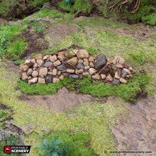 Load image into Gallery viewer, Collapsed Tunnel Debris - Hagglethorn Hollow Debris Piles Printable Scenery 15mm 20mm 28mm 32mm 37mm Terrain D&amp;D DnD Rubble