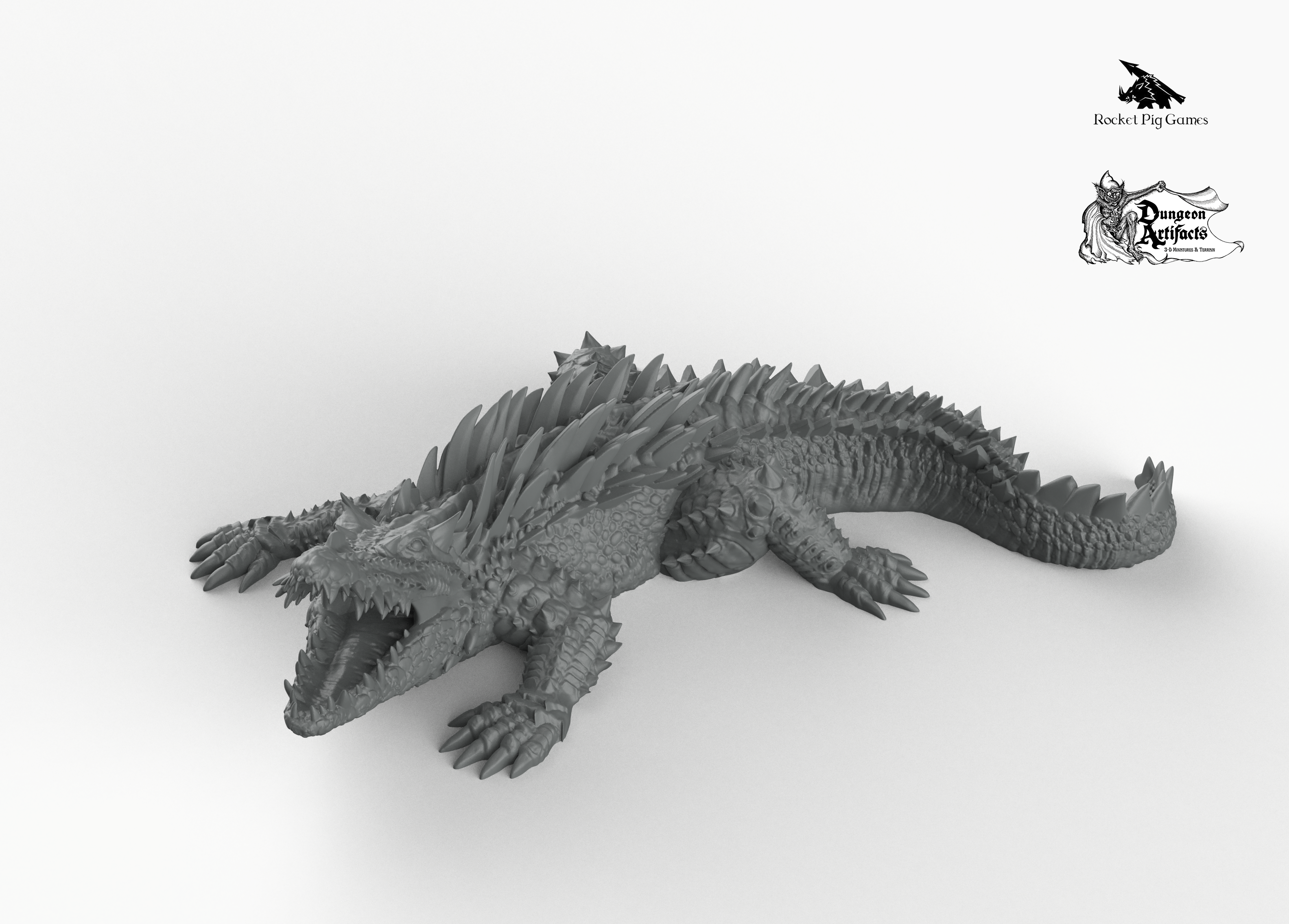 Dire Crocodile - Wargaming Miniatures Monster Rocket Pig Games D&D