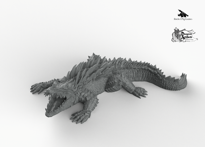 Dire Crocodile - Wargaming Miniatures Monster Rocket Pig Games D&D, DnD