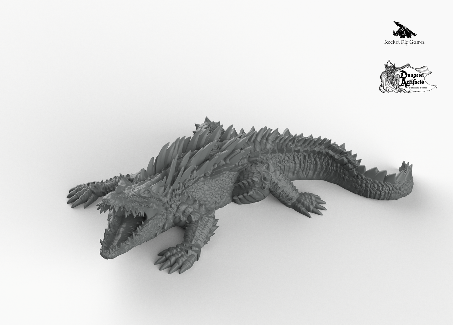 Dire Crocodile - Wargaming Miniatures Monster Rocket Pig Games D&D, DnD
