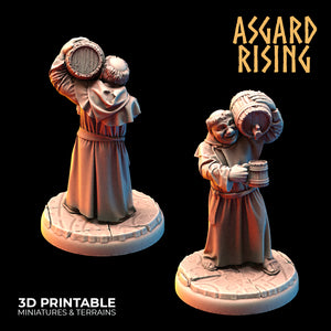 Monk Set - Monks Friars Regular Canons - Asgard Rising Miniatures - Wargaming D&D DnD