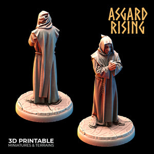 Monk Set - Monks Friars Regular Canons - Asgard Rising Miniatures - Wargaming D&D DnD