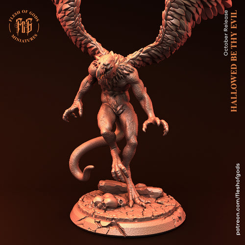 Vrok, Winged Demon - Hallowed Be Thy Evil - Flesh of Gods Wargaming D&D DnD