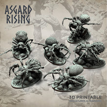 Load image into Gallery viewer, Giant Spider Modular Set - Asgard Rising Miniatures - Wargaming D&amp;D DnD