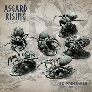 Giant Spider Modular Set - Asgard Rising Miniatures - Wargaming D&D DnD