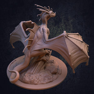 Indigo Fae Dragon - Indigo Fae and Trapper Pack - Dragon Trapper's Lodge Wargaming D&D DnD