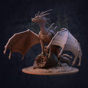 Indigo Fae Dragon - Indigo Fae and Trapper Pack - Dragon Trapper's Lodge Wargaming D&D DnD