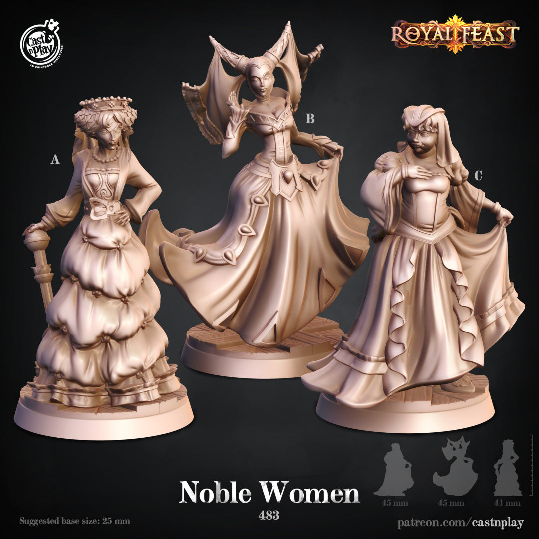 Noblewomen - Royal Feast - CastNPlay Wargaming D&D DnD