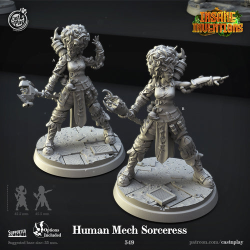Human Mech Sorceresses - Insane Inventions - CastNPlay Wargaming D&D DnD