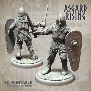 Medieval Soldiers Modular Warband Set - Asgard Rising Miniatures - Wargaming D&D DnD