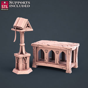 Abbey Monks Set - STL Miniatures - Wargaming D&D DnD