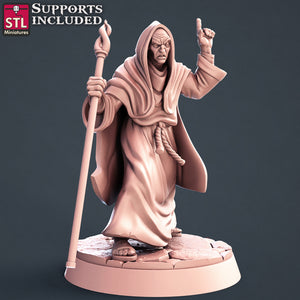 Abbey Monks Set - STL Miniatures - Wargaming D&D DnD