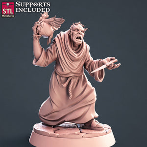 Abbey Monks Set - STL Miniatures - Wargaming D&D DnD