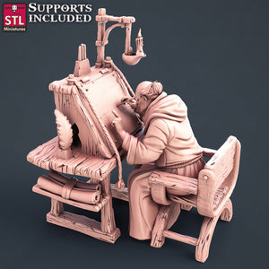 Abbey Monks Set - STL Miniatures - Wargaming D&D DnD