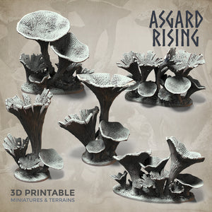 Craterellus Fungi Forest Set - Asgard Rising Miniatures - Wargaming D&D DnD