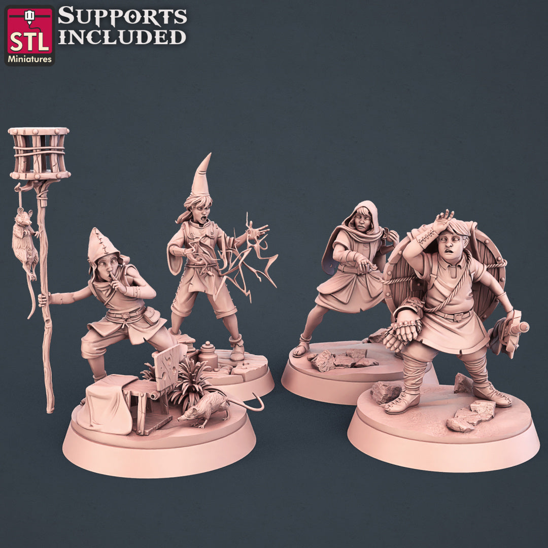 Apprentice Set - STL Miniatures - Wargaming D&D DnD