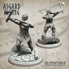 Load image into Gallery viewer, Viking Axe Throwers Set  - Asgard Rising Miniatures - Wargaming D&amp;D DnD