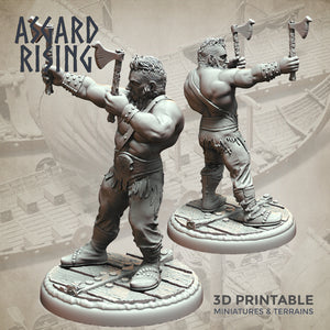 Viking Axe Throwers Set  - Asgard Rising Miniatures - Wargaming D&D DnD