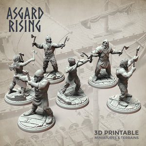 Viking Axe Throwers Set  - Asgard Rising Miniatures - Wargaming D&D DnD