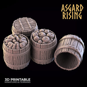 Barrel Set - Asgard Rising Miniatures - Wargaming D&D DnD