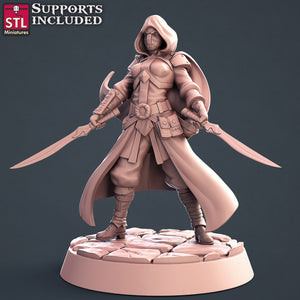 Assassins Set - STL Miniatures - Wargaming D&D DnD